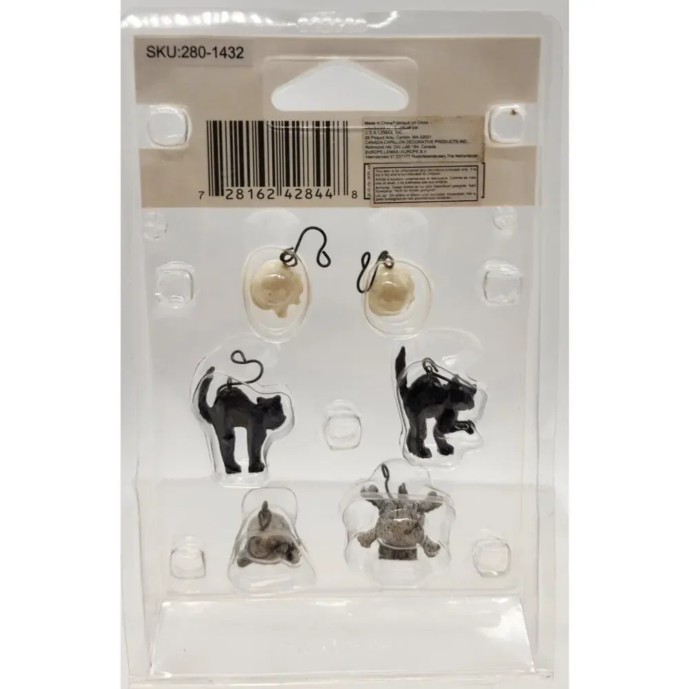 Lemax Spooky Town Collection Halloween Tree Decoration 2004 #42844 Skulls Cats.
